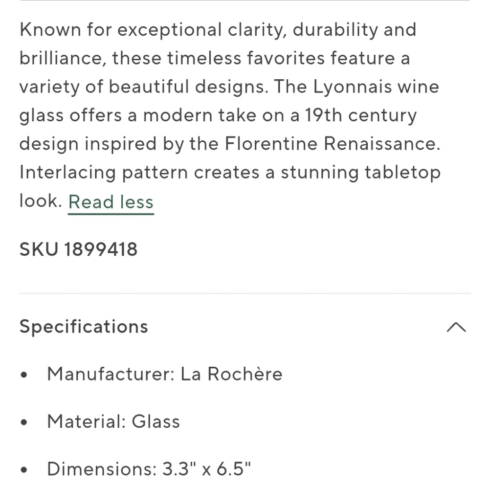 Sur la Table La Rochère Gray Wine Glasses
